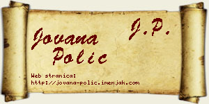 Jovana Polić vizit kartica